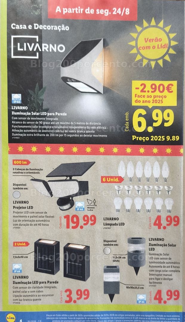 Antevisão Folheto LIDL Bazar Promoções de 24 agosto a 3 setembro - Supermercado