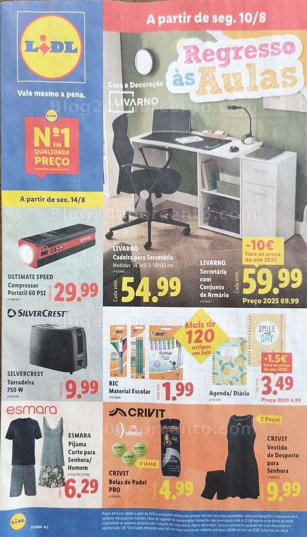 Antevisão Folheto LIDL Bazar Promoções de 10 a 20 agosto - Edição Loja