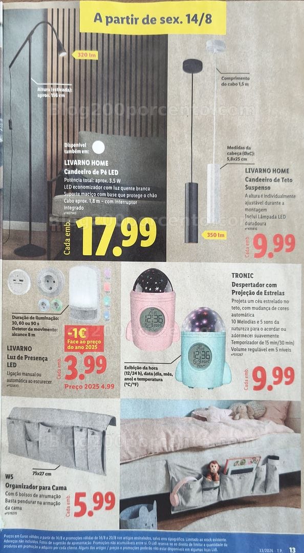 Antevisão Folheto LIDL Bazar Promoções de 10 a 20 agosto - Edição Loja