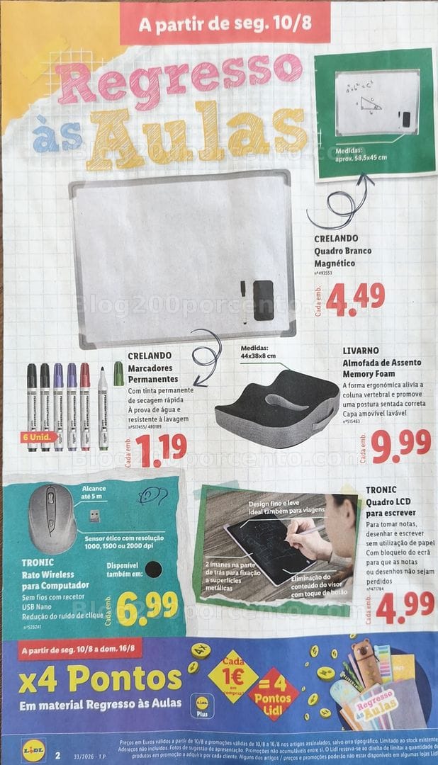 Antevisão Folheto LIDL Bazar Promoções de 10 a 20 agosto - Edição Loja