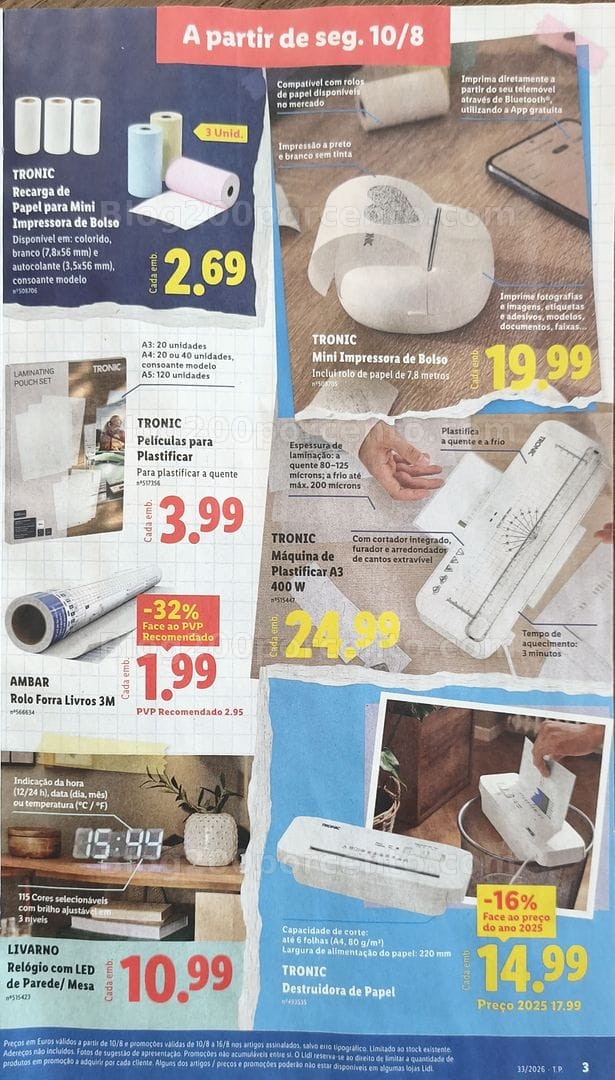 Antevisão Folheto LIDL Bazar Promoções de 10 a 20 agosto - Edição Loja