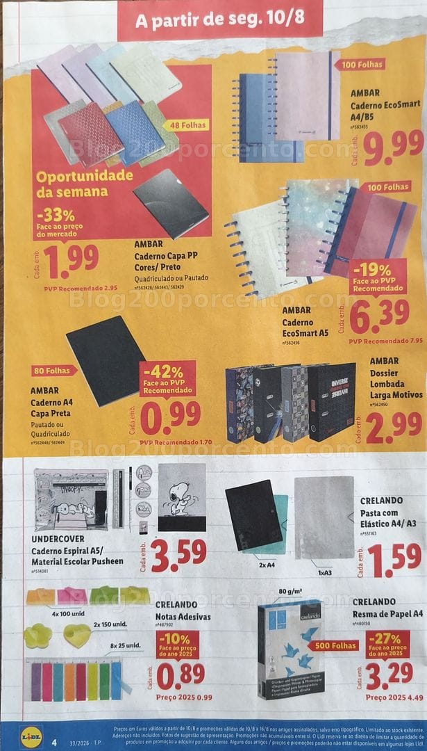 Antevisão Folheto LIDL Bazar Promoções de 10 a 20 agosto - Edição Loja