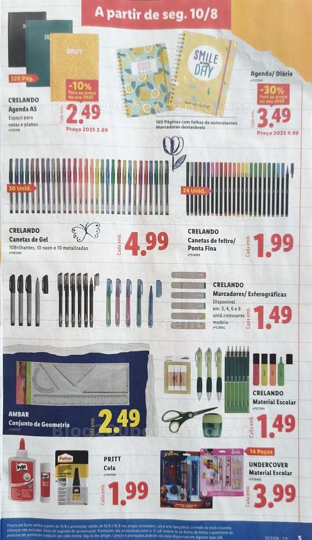 Antevisão Folheto LIDL Bazar Promoções de 10 a 20 agosto - Edição Loja