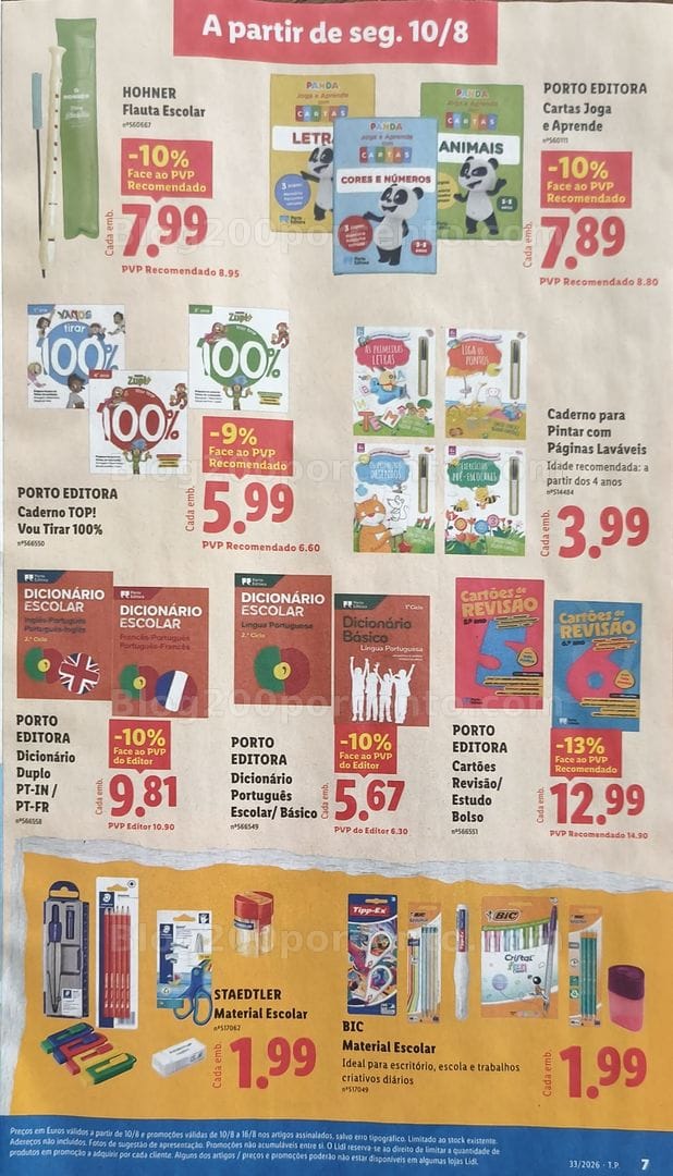 Antevisão Folheto LIDL Bazar Promoções de 10 a 20 agosto - Edição Loja