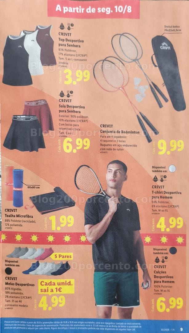 Antevisão Folheto LIDL Bazar Promoções de 10 a 20 agosto - Edição Loja