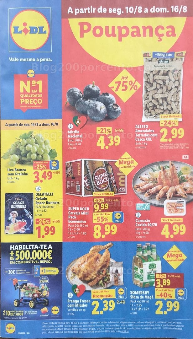 Antevisão Folheto LIDL Promoções de 10 a 16 agosto - Edição Loja