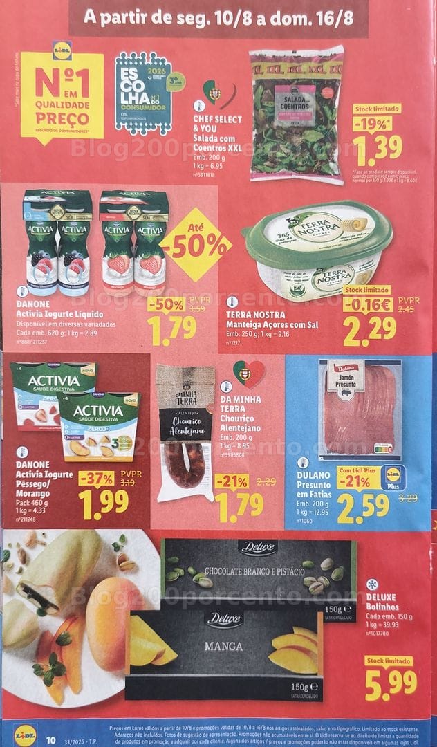 Antevisão Folheto LIDL Promoções de 10 a 16 agosto - Edição Loja