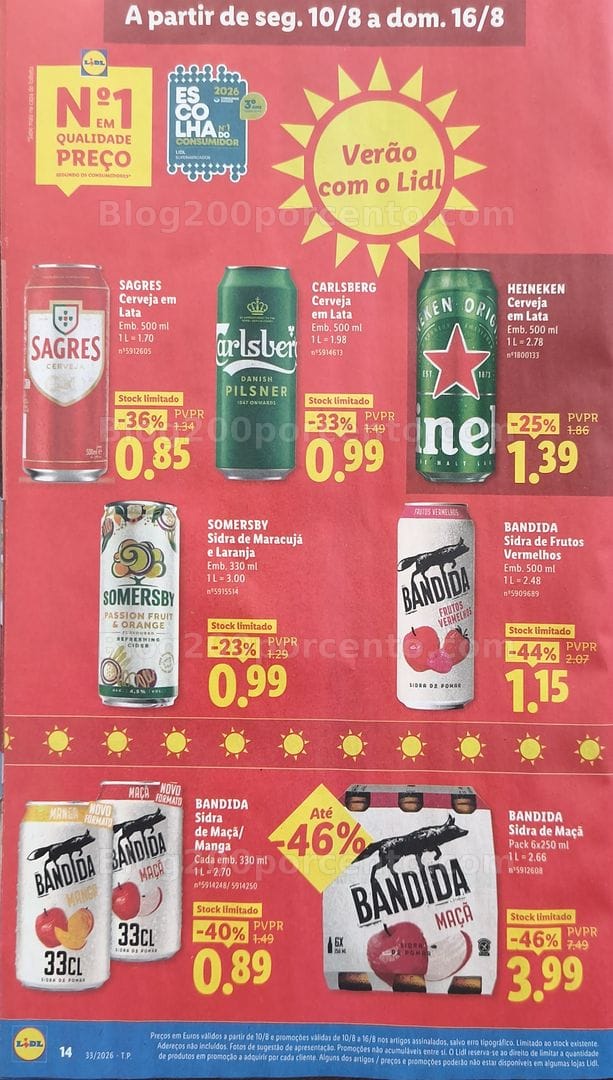 Antevisão Folheto LIDL Promoções de 10 a 16 agosto - Edição Loja