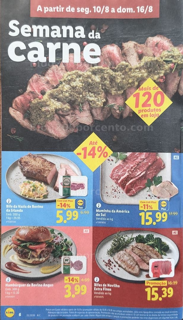 Antevisão Folheto LIDL Promoções de 10 a 16 agosto - Edição Loja