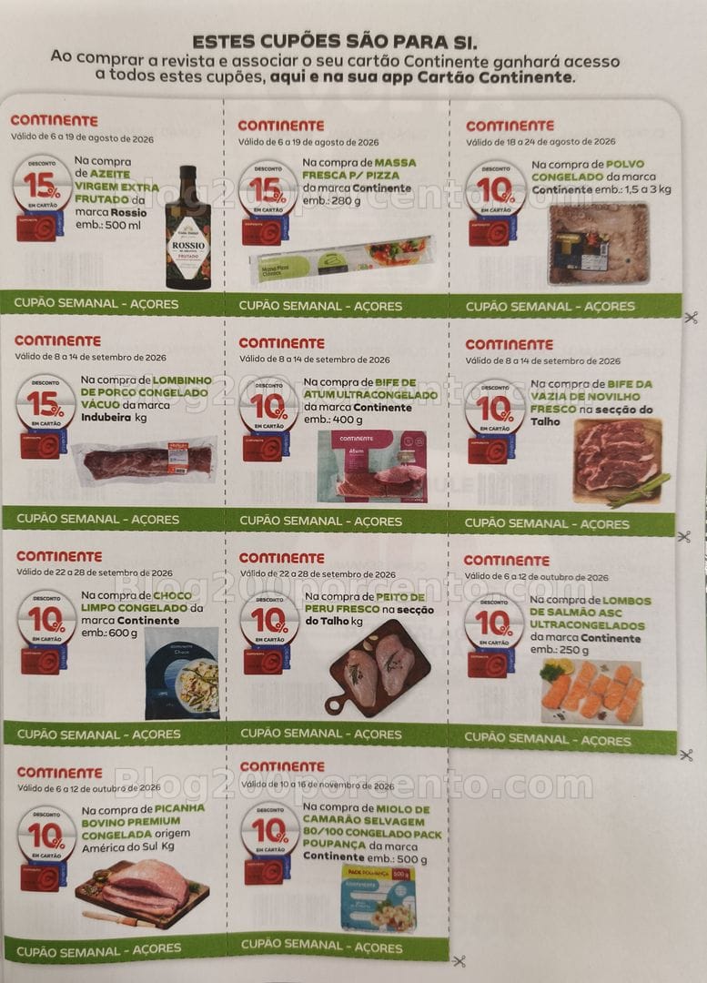 Antevisão Revista CONTINENTE Magazine 11 agosto a 30 novembro - Os Vales de Desconto