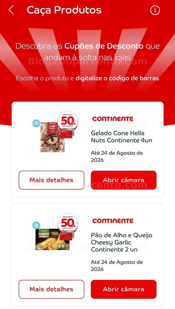 ALERTA - Novos Caça Produtos CONTINENTE 50% de desconto até 24 agosto