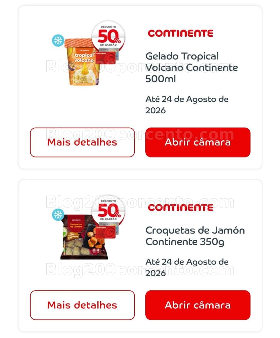 ALERTA - Novos Caça Produtos CONTINENTE 50% de desconto até 24 agosto