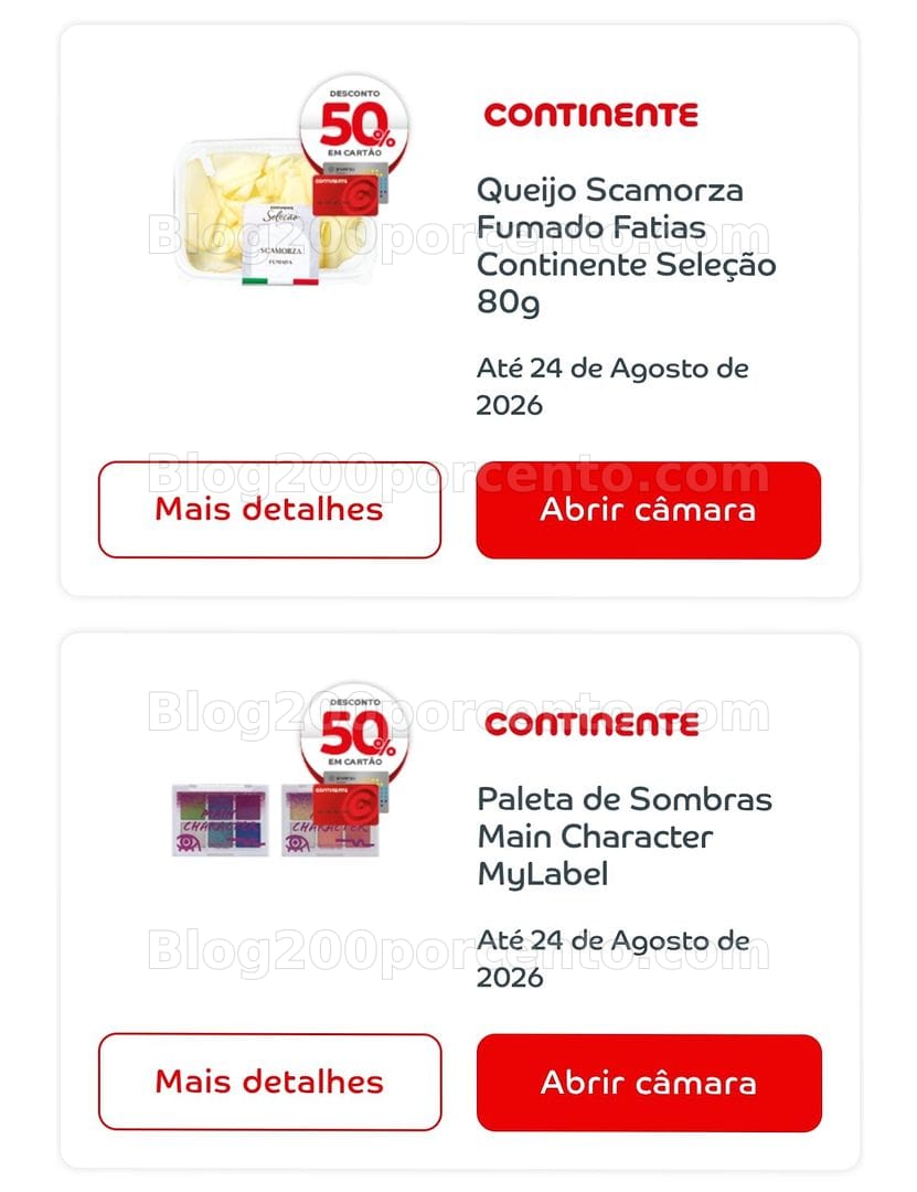 ALERTA - Novos Caça Produtos CONTINENTE 50% de desconto até 24 agosto
