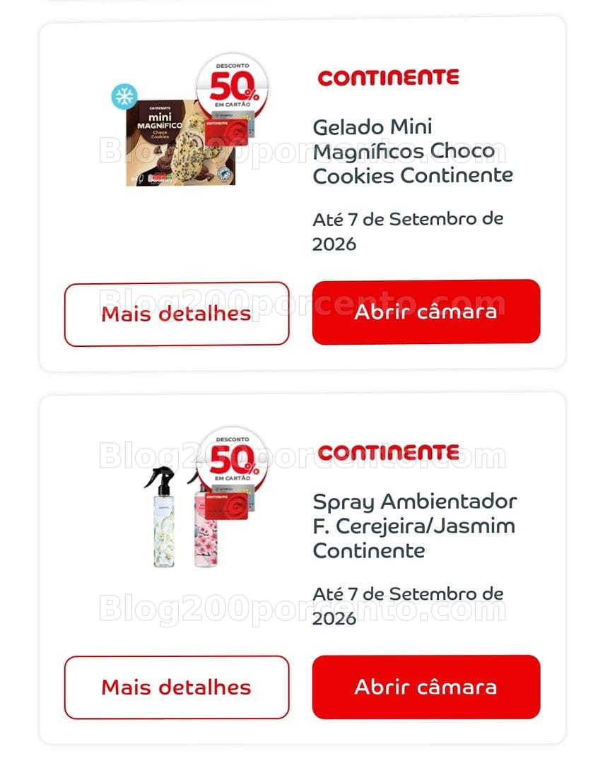 ALERTA - Novos Caça Produtos CONTINENTE 50% de desconto até 7 setembro