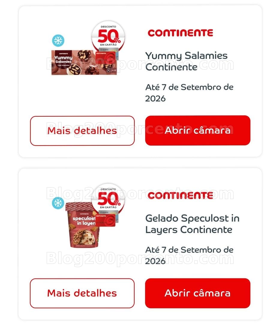 ALERTA - Novos Caça Produtos CONTINENTE 50% de desconto até 7 setembro