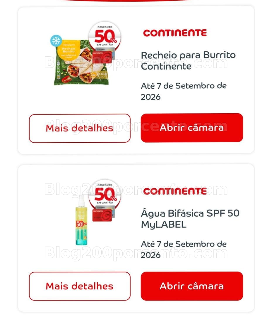 ALERTA - Novos Caça Produtos CONTINENTE 50% de desconto até 7 setembro