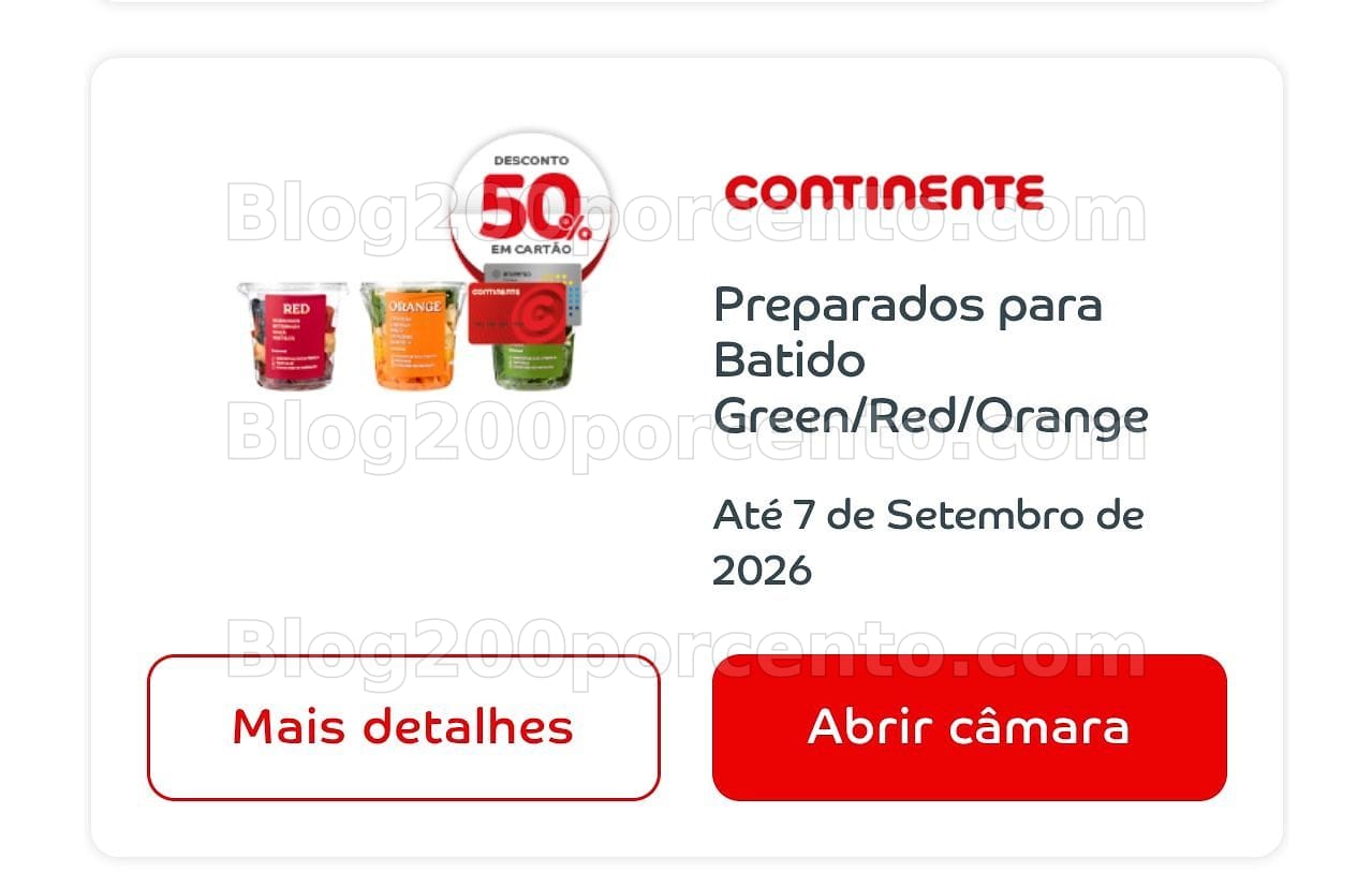 ALERTA - Novos Caça Produtos CONTINENTE 50% de desconto até 7 setembro