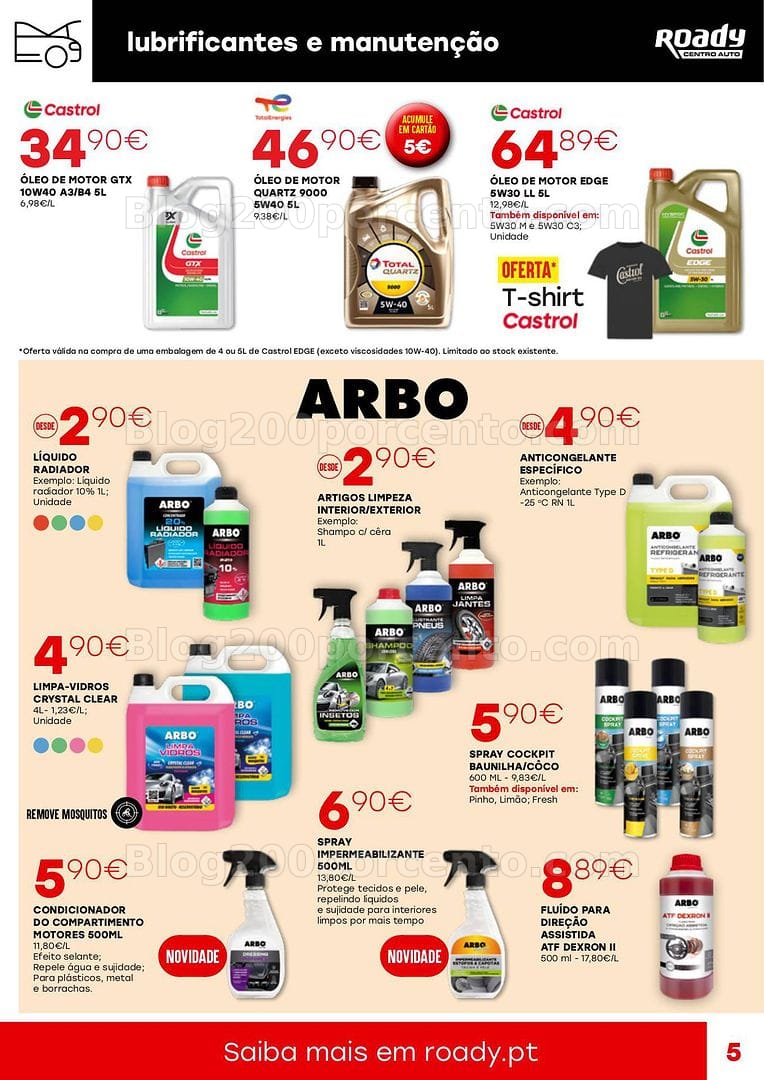 Antevisão Folheto ROADY Promoções de 6 a 30 agosto