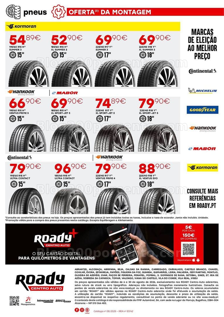 Antevisão Folheto ROADY Promoções de 6 a 30 agosto
