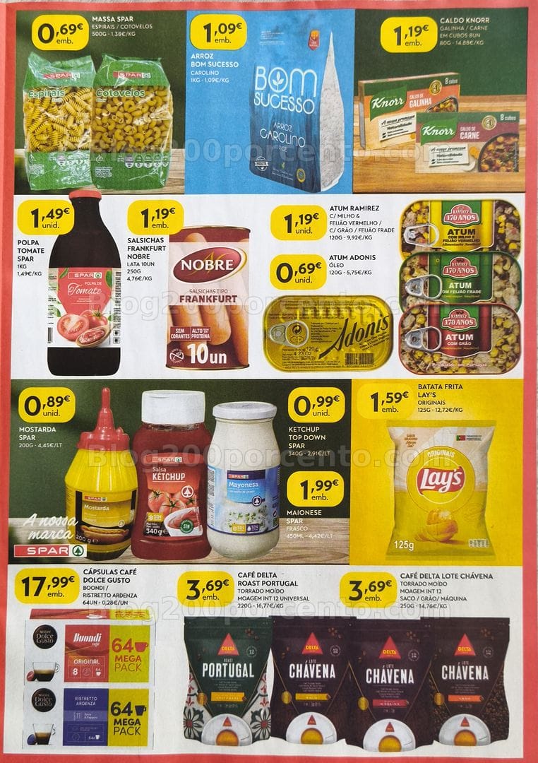 Antevisão Folheto SPAR Promoções de 4 a 16 agosto