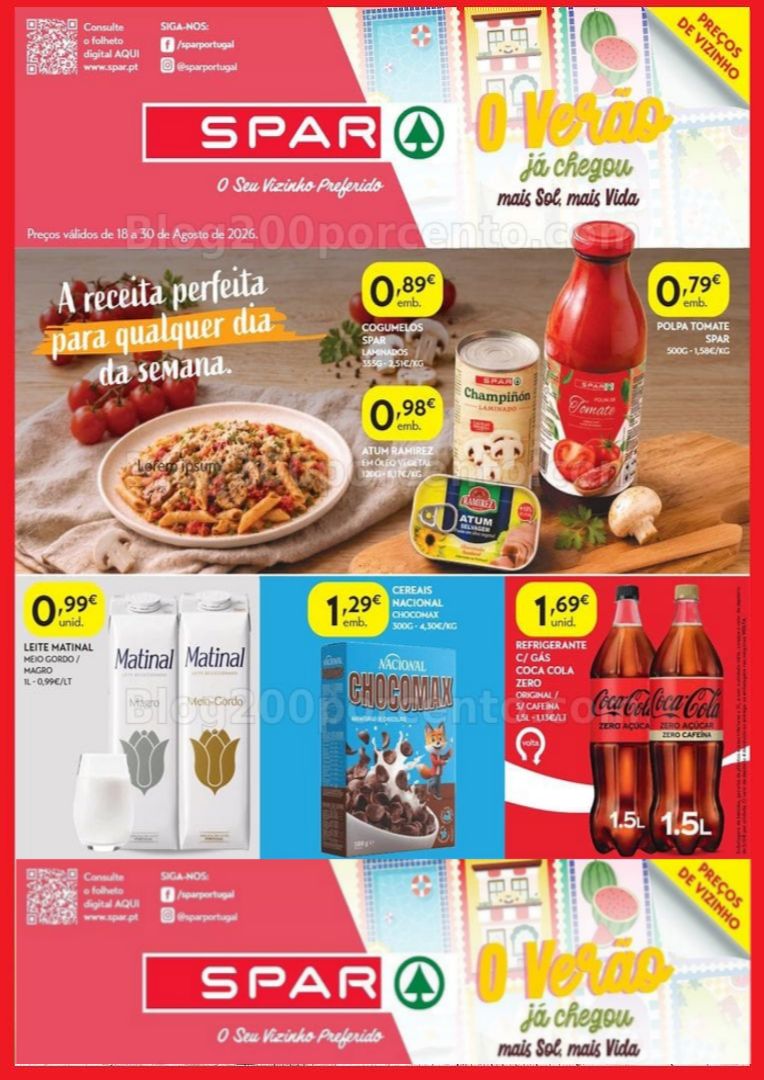 Antevisão Folheto SPAR Promoções de 18 a 30 agosto
