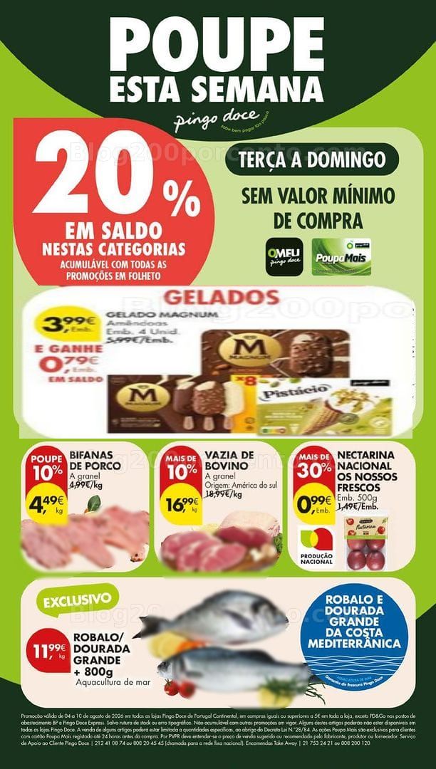 Antevisão Folheto PINGO DOCE Lojas Grandes Promoções de 4 a 10 agosto