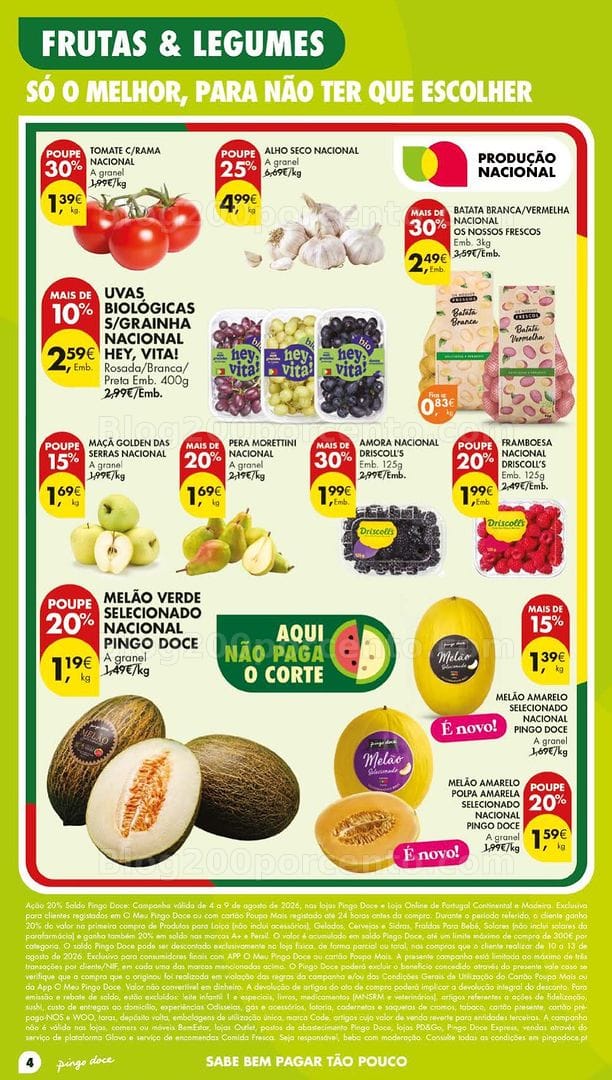 Antevisão Folheto PINGO DOCE Lojas Grandes Promoções de 4 a 10 agosto