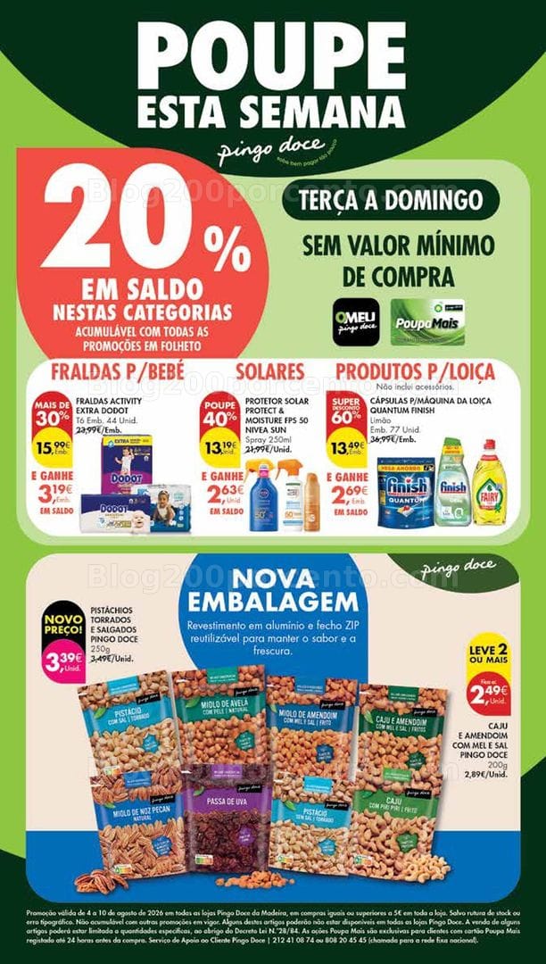 Antevisão Folheto PINGO DOCE Madeira Promoções de 4 a 10 agosto