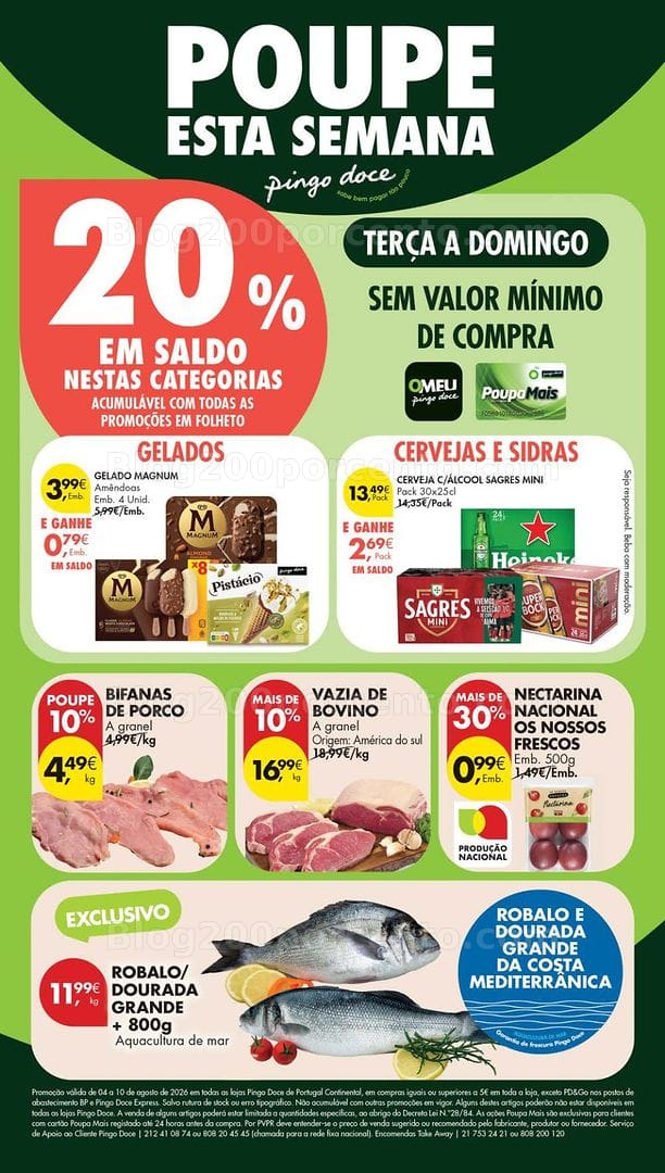 Antevisão Folheto PINGO DOCE Promoções de 4 a 10 agosto - Edição Digital