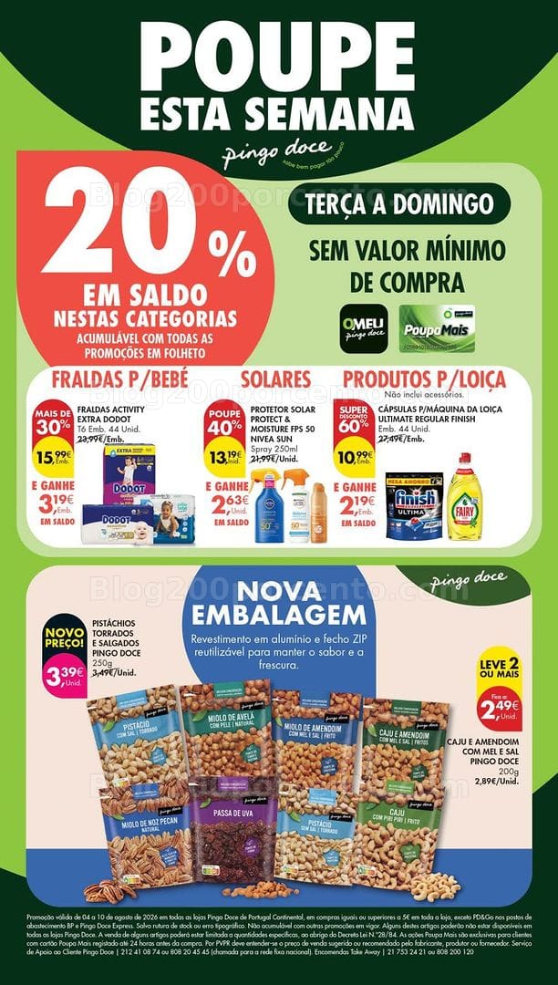 Antevisão Folheto PINGO DOCE Lojas Pequenas Promoções de 4 a 10 agosto