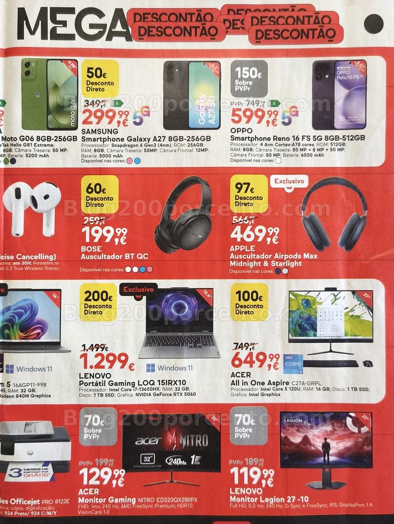 Antevisão Folheto WORTEN Mega Descontão Promoções de 27 a 31 agosto
