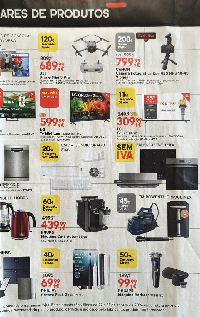 Antevisão Folheto WORTEN Mega Descontão Promoções de 27 a 31 agosto