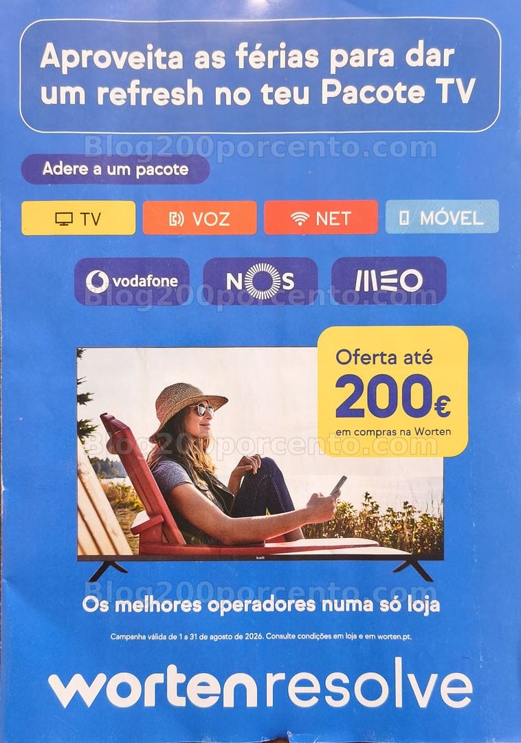 Antevisão Folheto WORTEN Mobile Promoções até 31 agosto