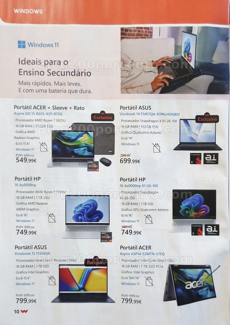 Antevisão Folheto WORTEN Catálogo Regresso às Aulas Promoções de 19 agosto a 21 setembro