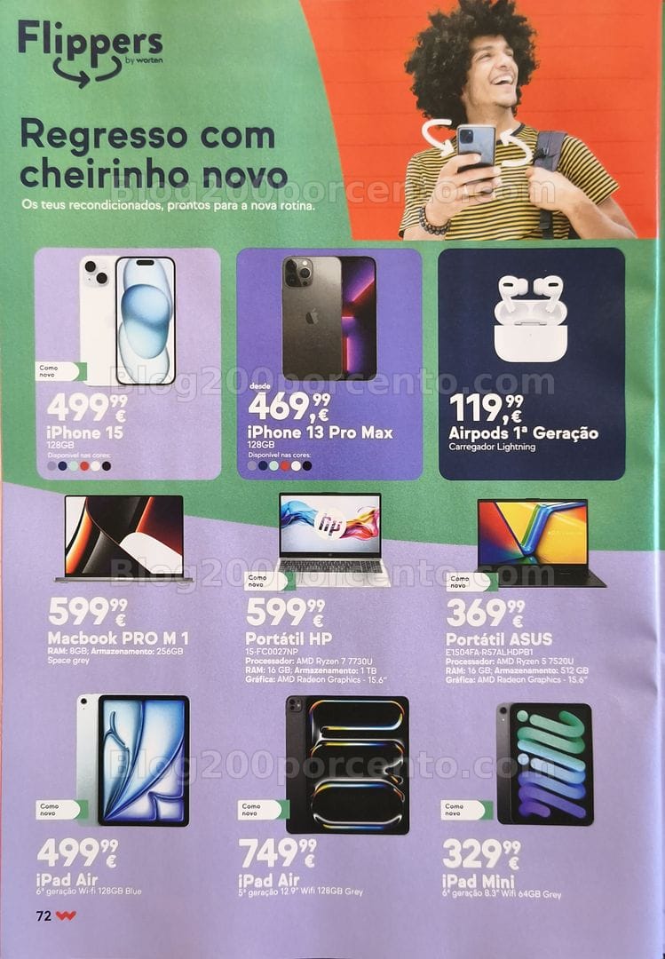Antevisão Folheto WORTEN Catálogo Regresso às Aulas Promoções de 19 agosto a 21 setembro