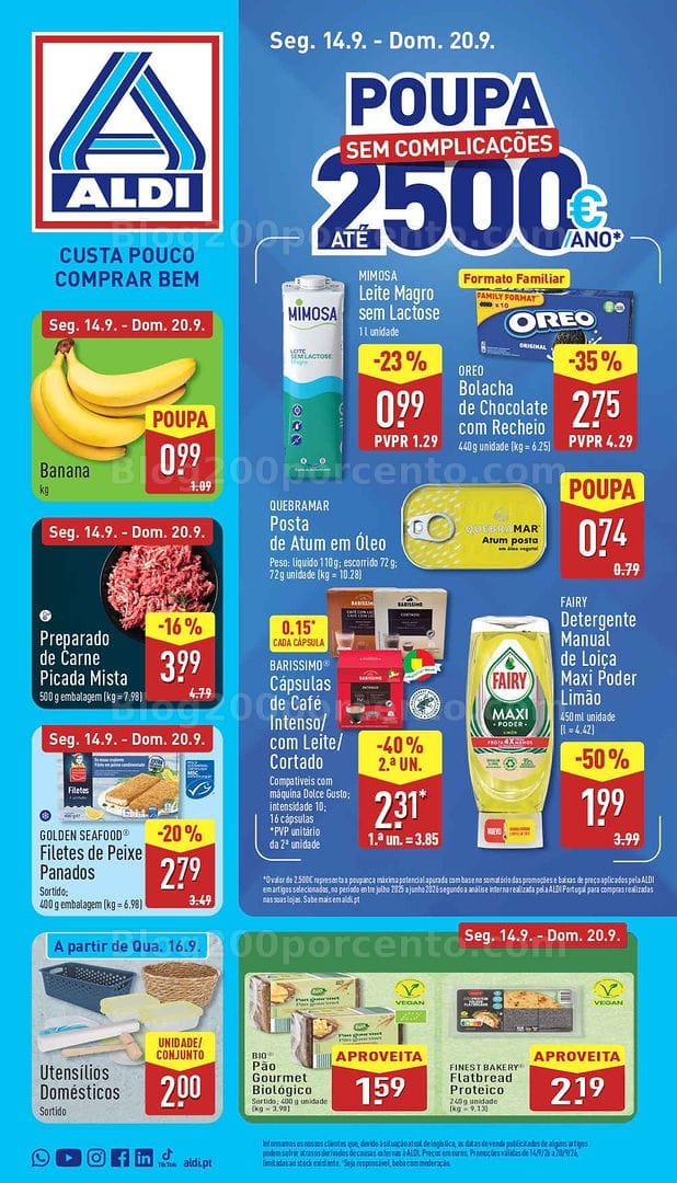 Antevisão Folheto ALDI Promoções de 14 a 20 setembro