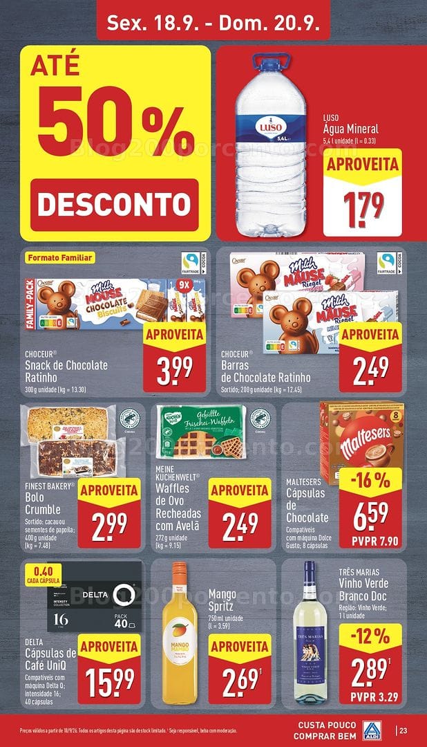 Antevisão Folheto ALDI Promoções de 14 a 20 setembro