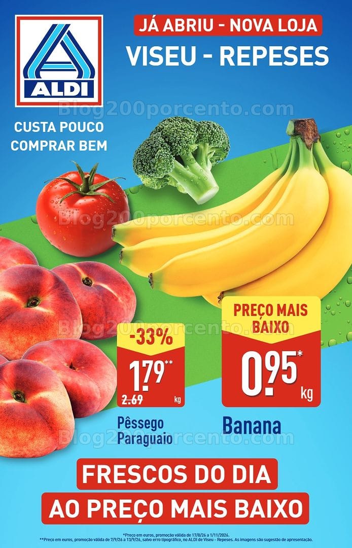 Antevisão Folheto ALDI Saldos Abertura Viseu Promoções até 13 setembro