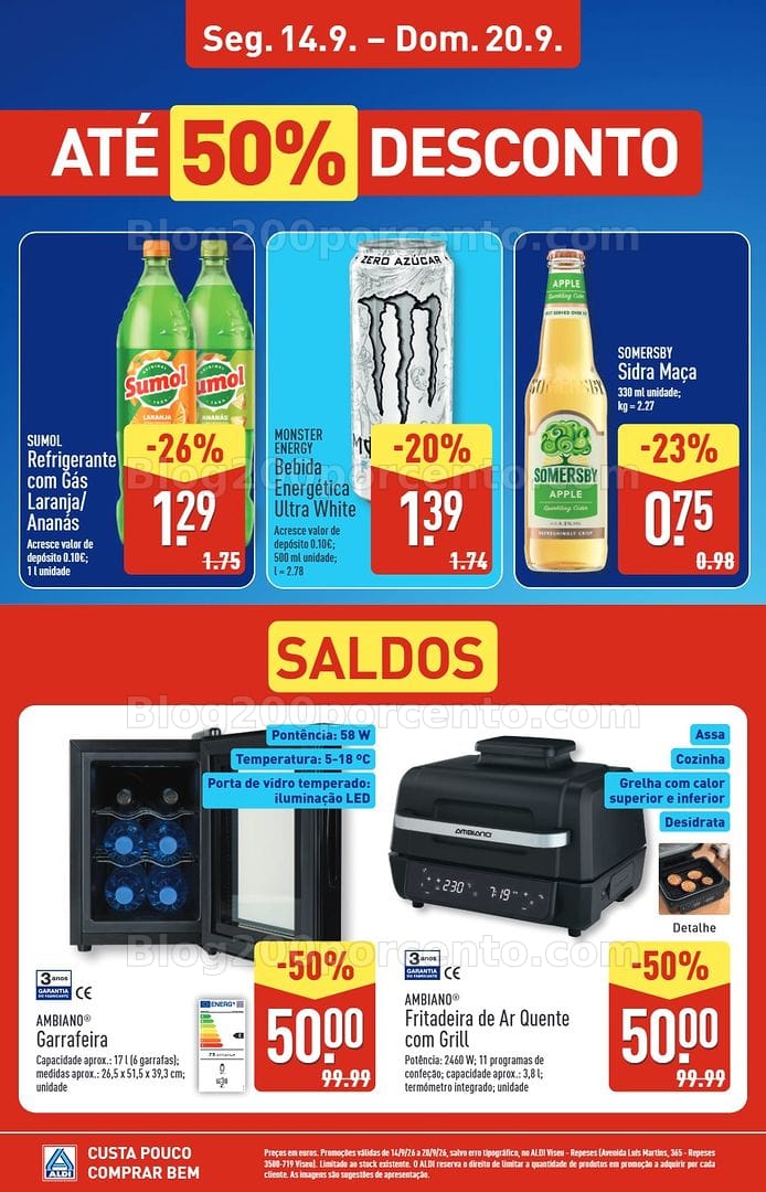 Antevisão Folheto ALDI Aberturas Promoções de 14 a 20 setembro