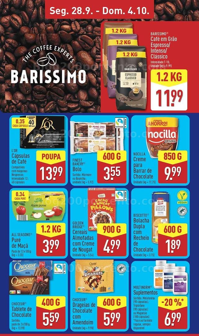 Antevisão Folheto ALDI Promoções de 28 setembro a 4 outubro