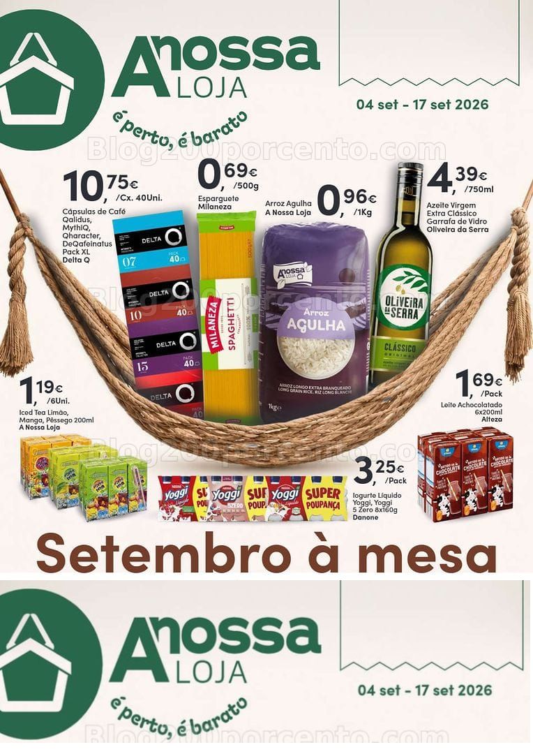 Antevisão Folheto A NOSSA LOJA Promoções de 4 a 17 setembro