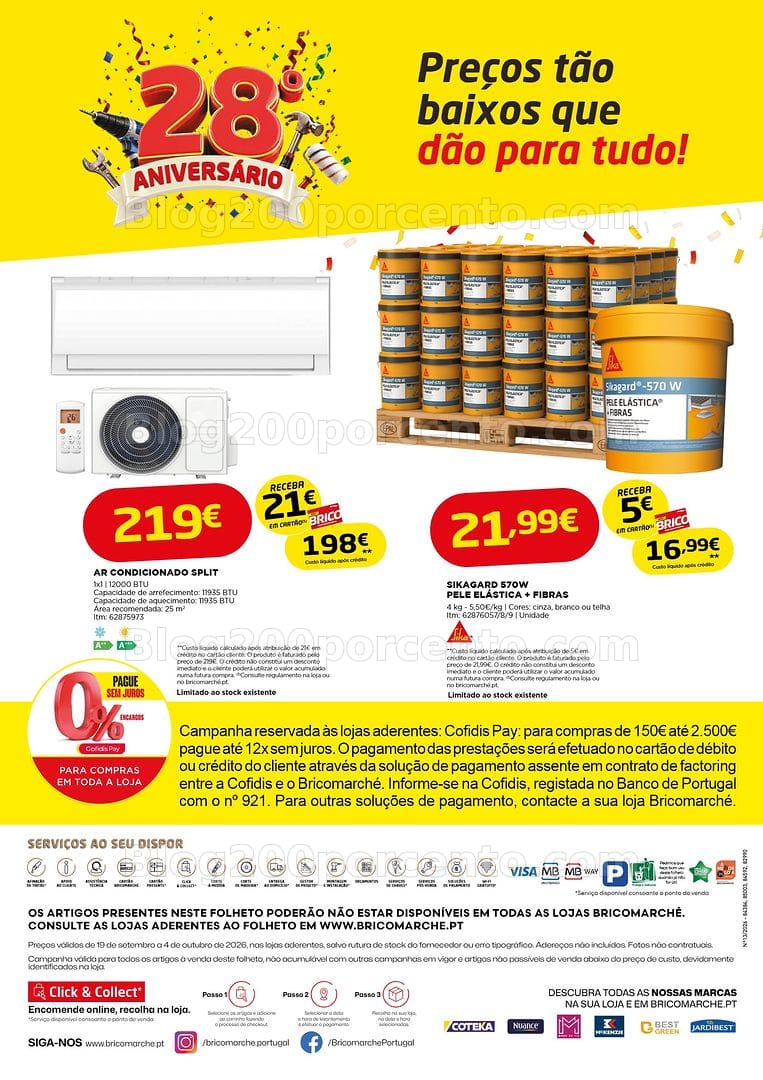 Antevisão Folheto BRICOMARCHÉ Promoções de 19 setembro a 4 outubro