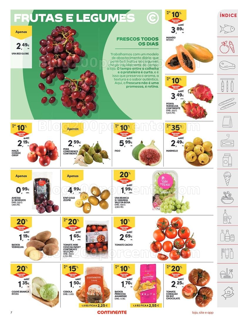 Antevisão Folheto CONTINENTE Frescos Promoções até 5 outubro