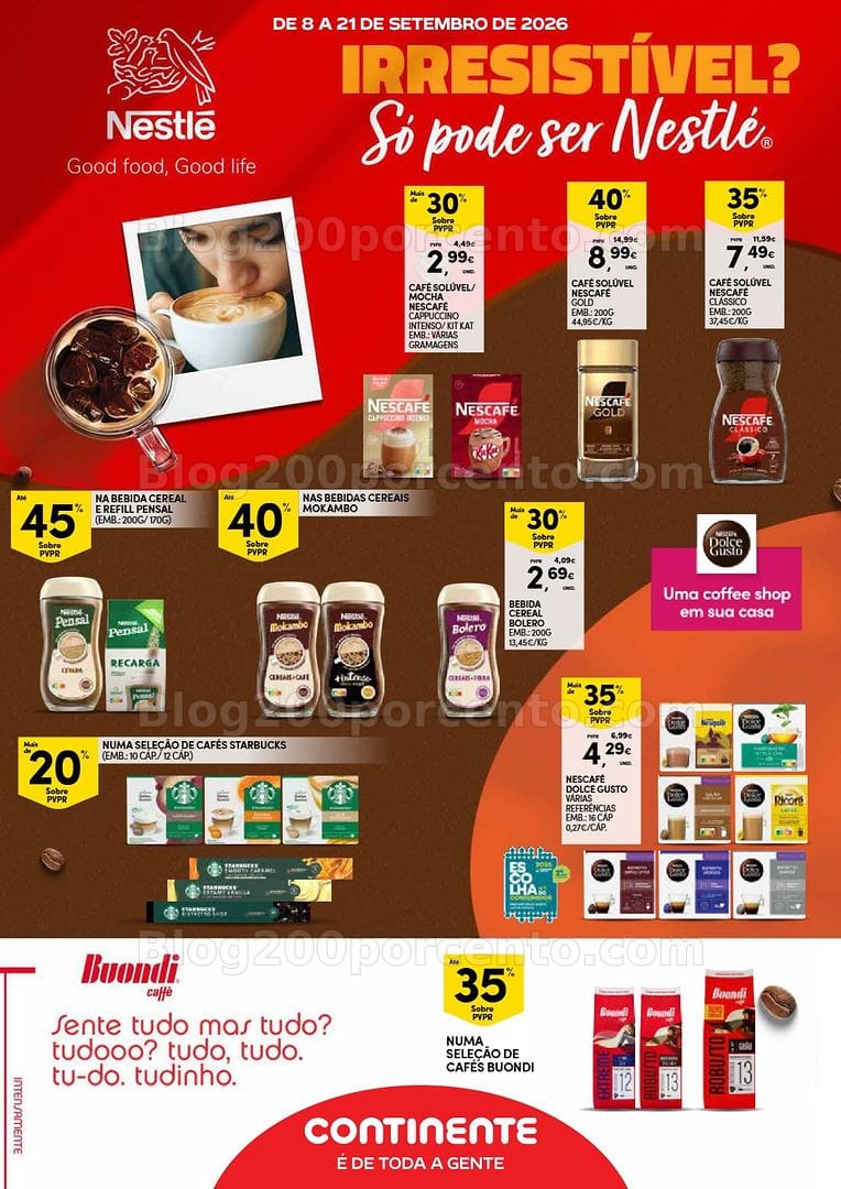 Antevisão Folheto CONTINENTE Especial Nestlé Açores Promoções de 8 a 21 setembro