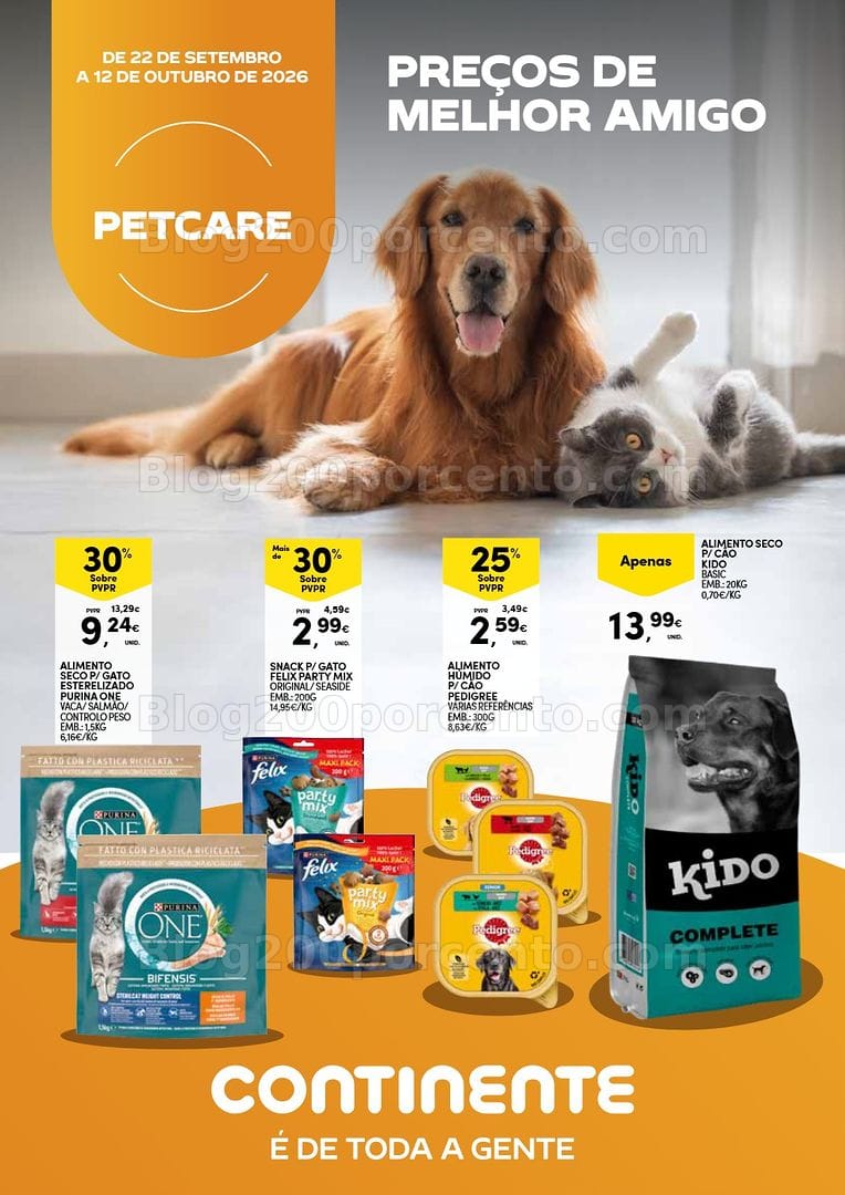 Antevisão Folheto CONTINENTE Pet care Açores Promoções até 12 outubro