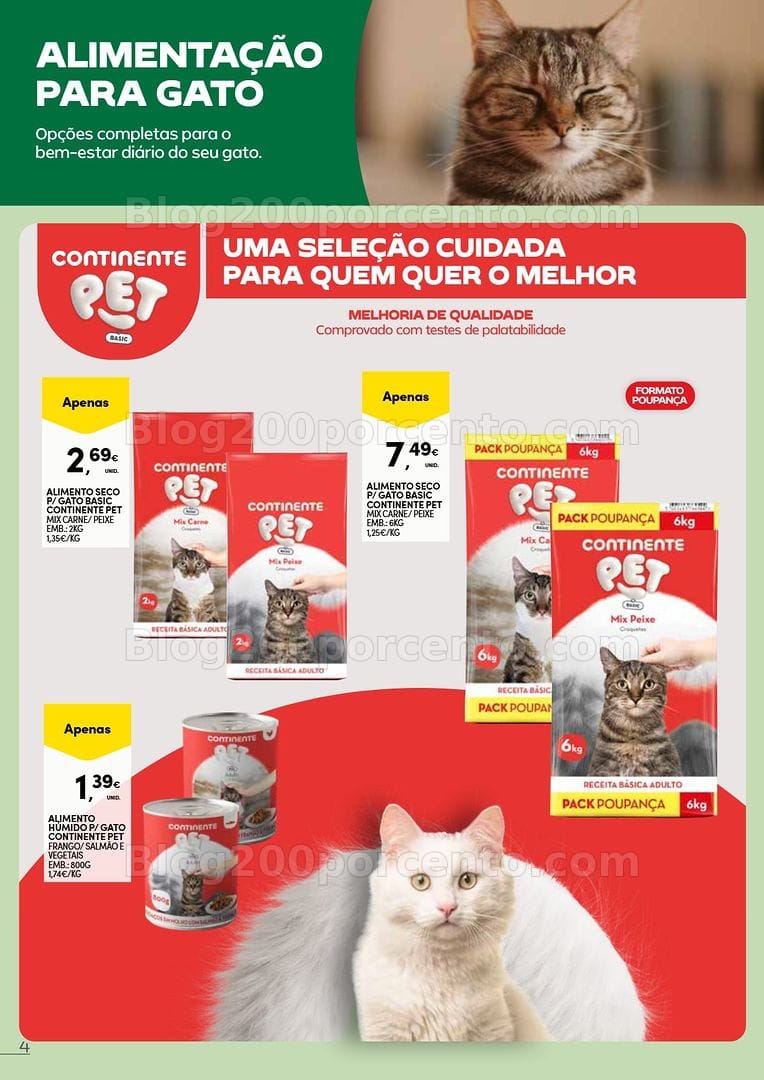 Antevisão Folheto CONTINENTE Pet Care Açores Promoções até 12 outubro