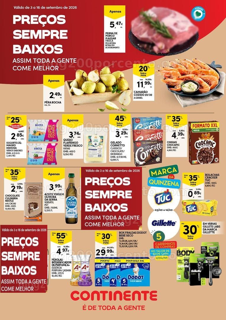 Antevisão Folheto CONTINENTE Açores Promoções de 3 a 16 setembro