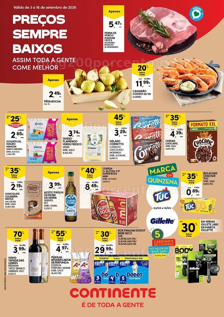 Antevisão Folheto CONTINENTE Açores Promoções de 3 a 16 setembro