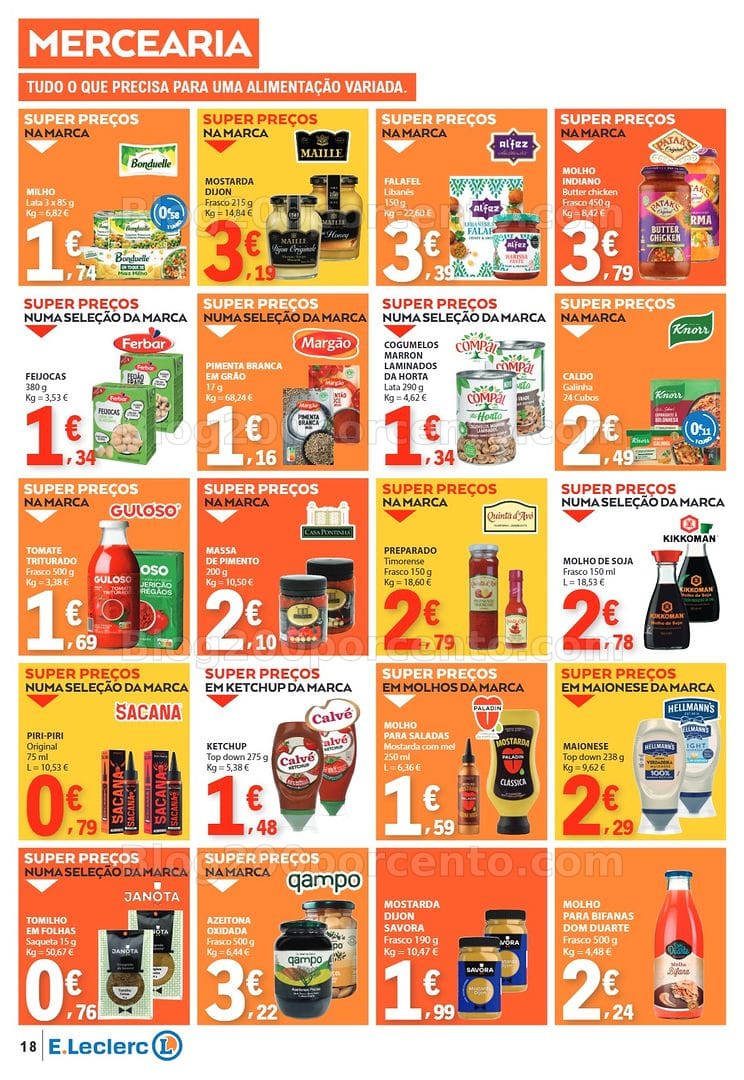 Antevisão Folheto E-LECLERC Promoções de 3 a 9 setembro