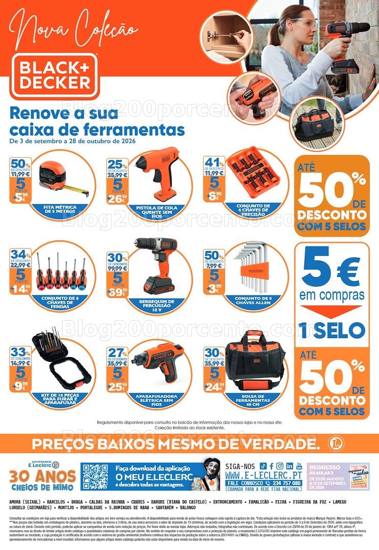 Antevisão Folheto E-LECLERC Bazar Nova Coleção Promoções de 3 setembro a 28 outubro